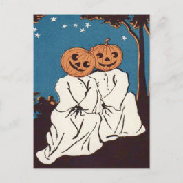 Postal Calabaza de Jack O' Lantern Fantasma para Abrazar