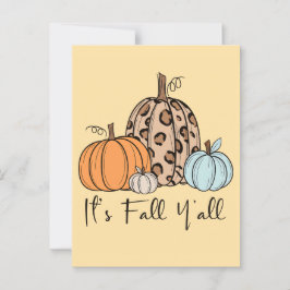 Postal Calabaza de moda de otoño | “Es otoño, chicos” cit