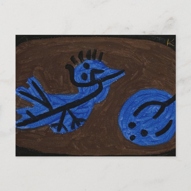Postal Calabaza de pájaros azules - Paul Klee 1939 (Anverso)