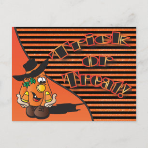 Postal Calabaza de Personalizado con sabor o truco Hall