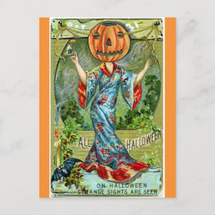 Postal Calabaza divertida de Halloween