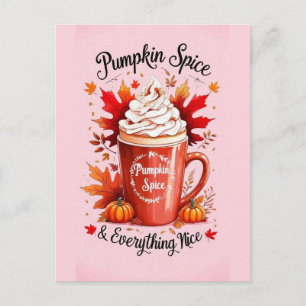 Postal Calabaza Especiada & Todo lo Bueno Latte de Otoño