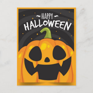 Postal Calabaza feliz de Halloween