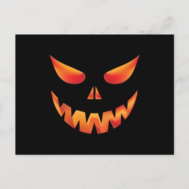 Postal Calabaza feliz de Halloween (Anverso)
