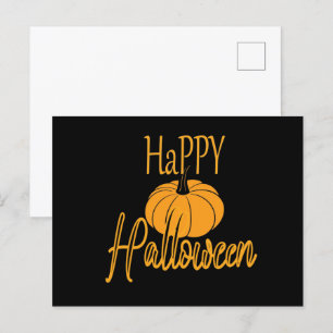 Postal Calabaza feliz de Halloween