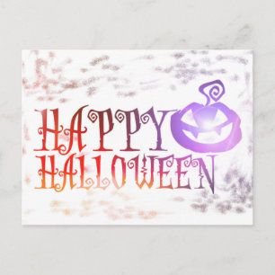 Postal Calabaza Feliz Halloween Espantoso