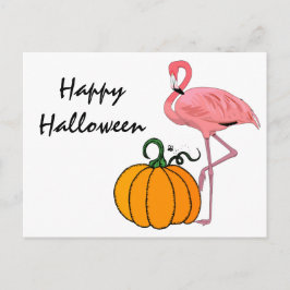 Postal Calabaza Flamingo Halloween
