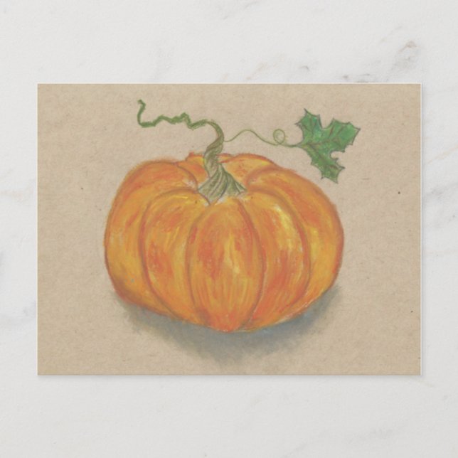 Postal Calabaza grande Naranja Petróleo de por Vida Paste (Anverso)