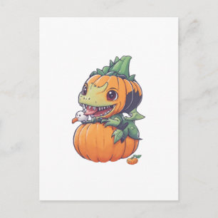 Postal calabaza loca tratando de comer espeluznante 