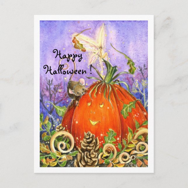 Postal Calabaza mágica y pequeños amigos (Anverso)