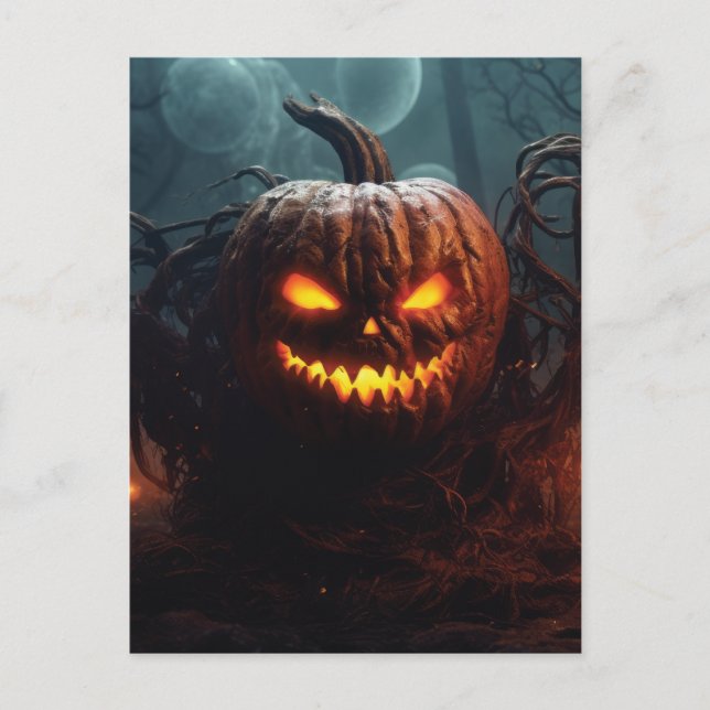 Postal Calabaza malvada (Anverso)