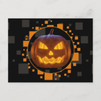 Calabaza Malvada Espeluznante Naranja Negro Gris H