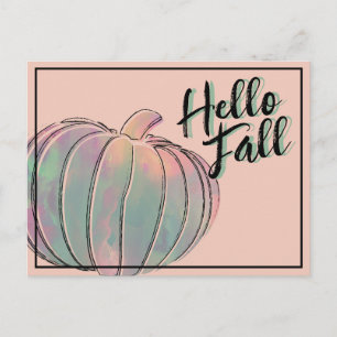 Postal Calabaza Pastel Adorable