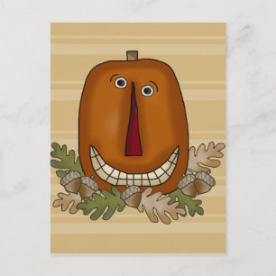 Postal Calabaza sonriente