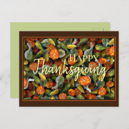 Postal Calabaza, Squash Autumn Harvcard