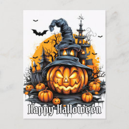 Postal Calabaza Super Nefarie Feliz Halloween