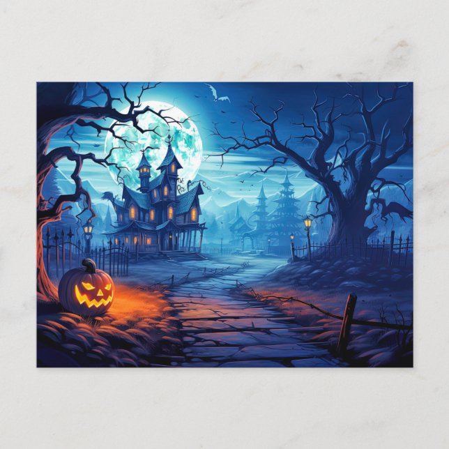 Postal Calabaza Super Siniestra y Casa Ahogada (Anverso)