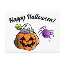 Calabaza y araña Feliz Halloween