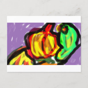 Postal Calabaza y calabaza encantadora