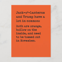 Postal Calabaza y Chiste de Halloween de Trump