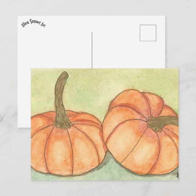 Postal calabazas (Anverso / Reverso)