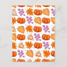 Postal Calabazas de Acción de Gracias de Halloween con es