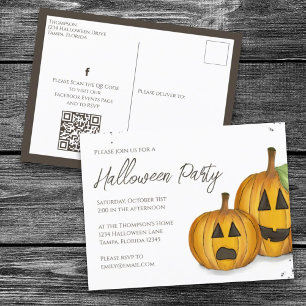 Postal Calabazas de Halloween con calabazas Jack Simple S