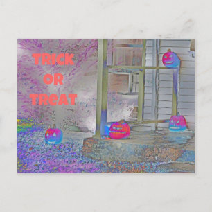 Postal Calabazas de Truco o Trato Arte Gimp