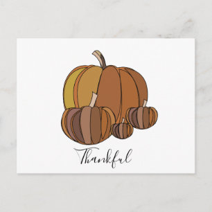 Postal Calabazas Día de Acción de Gracias