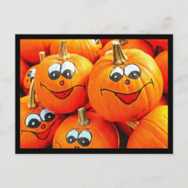 Postal Calabazas Jack O Lanterns Halloween Party Postcard