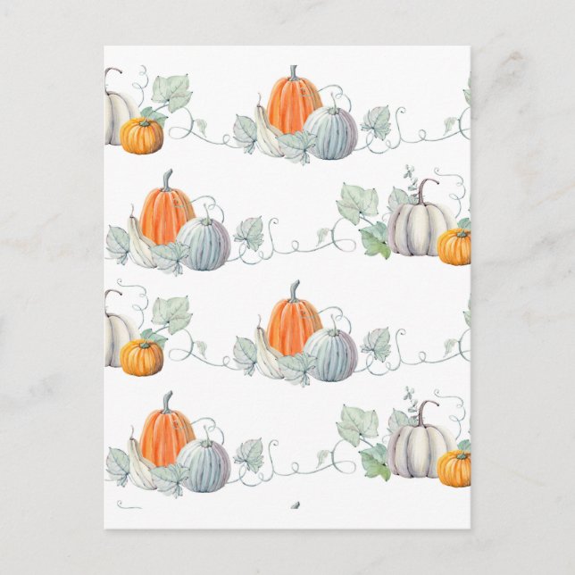 Postal Calabazas otoñales1 (Anverso)