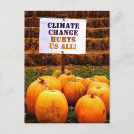 Postal Calabazas protestan contra el cambio climático