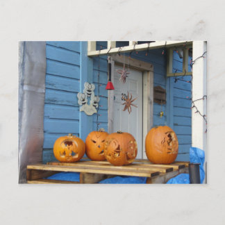 Postal Calabazas talladas de Halloween