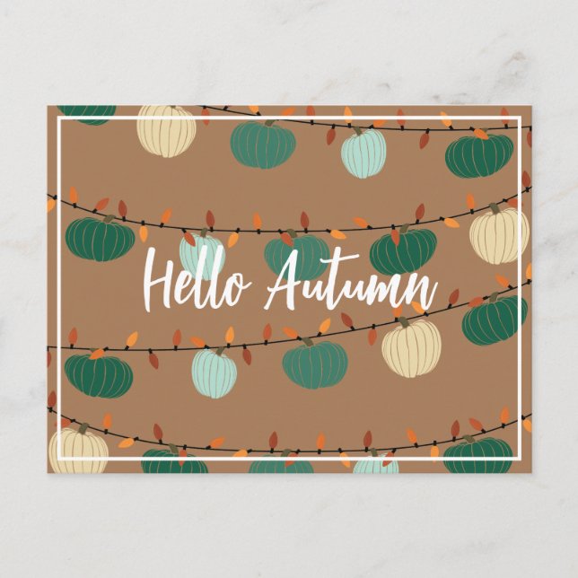 Postal Calabazas y luces (Anverso)