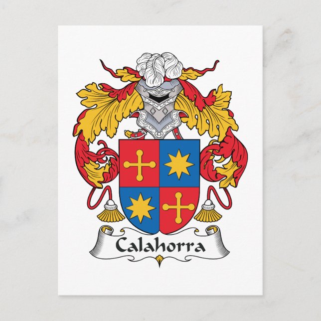 Postal Calahorra Family Crest (Anverso)