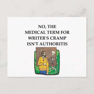 Postal calambre del escritor