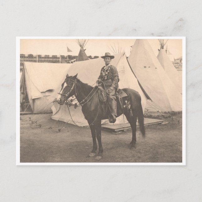 Postal Calamity Jane a caballo alrededor de 1900 (Anverso)