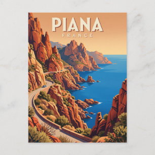 Postal Calanques de Piana Francia