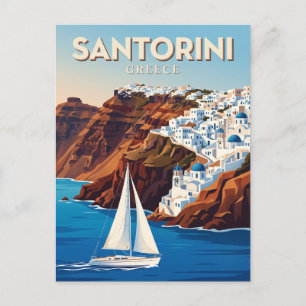 Postal Calardera de Santorini Grecia