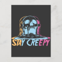 Calavera arcoiris Kawaii permanece asustado Gótico