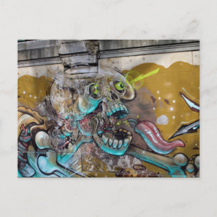 Postal Calavera asustada