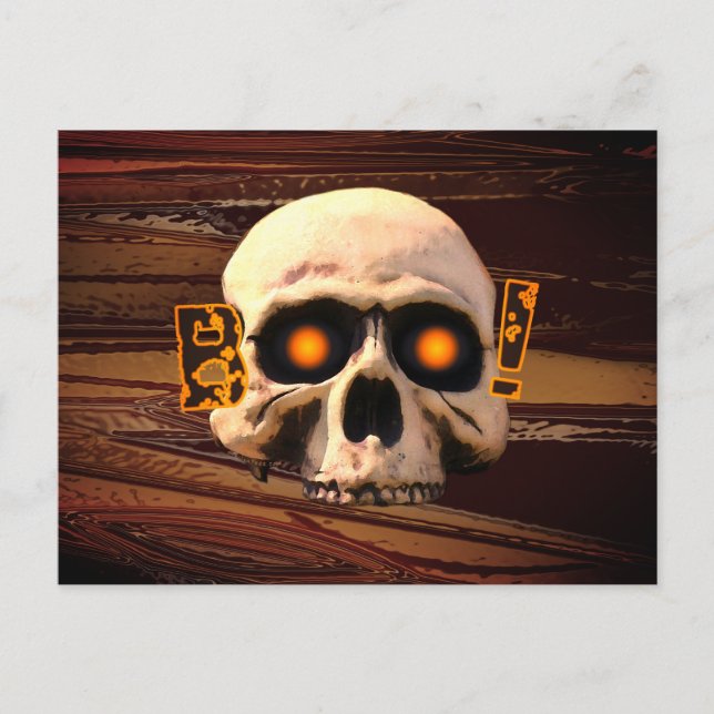 Postal Calavera Boo (Anverso)