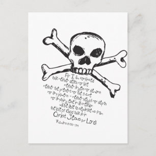 Postal Calavera cristiana