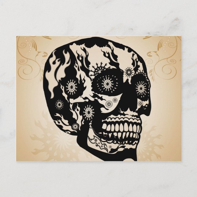 Postal Calavera de azúcar (Anverso)
