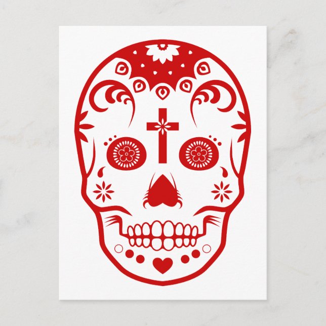 Postal calavera de azúcar: 2 (Anverso)