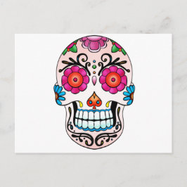 Postal Calavera de azúcar - Día de los muertos, tatuaje,