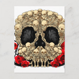 Postal Calavera de azúcar - Diseño de tatuajes