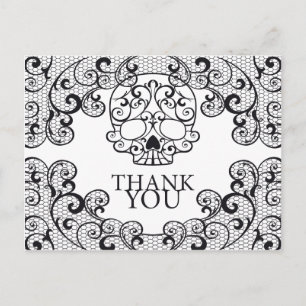 Postal Calavera de azúcar Fancy