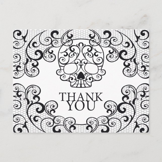 Postal Calavera de azúcar Fancy (Anverso)