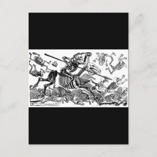 Postal Calavera de don Quijote, alrededor de los años 190